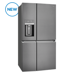 680L French Door Fridge, dark stainless steel