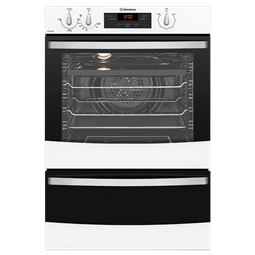 White fan forced oven separate grill