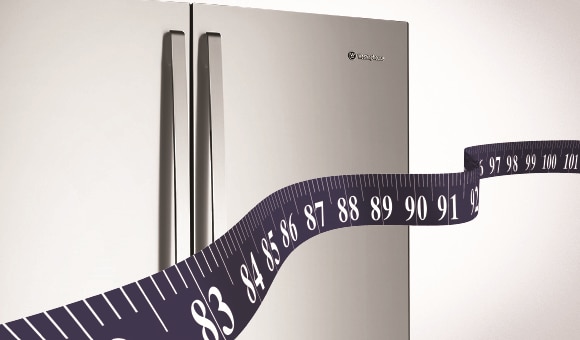 Designed to fit a 90cm space with a huge 600L capacity