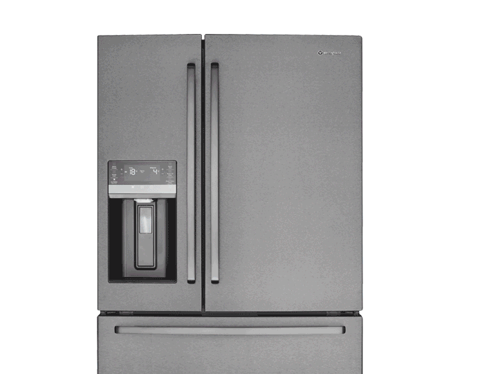 680L French Door Fridge, dark stainless steel (WQE6870BA