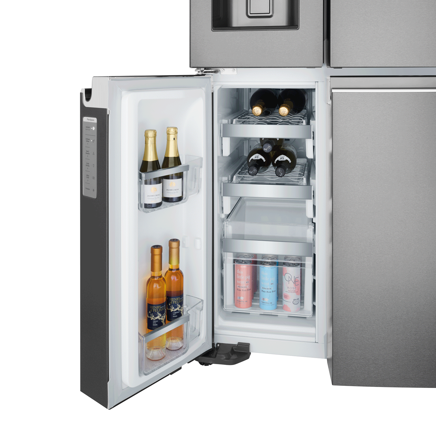 680L French Door Fridge, dark stainless steel (WQE6870BA) Westinghouse New Zealand