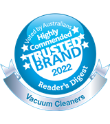 Readers Digest Highly Commended for Most Trusted Brands - Vacuums 2022