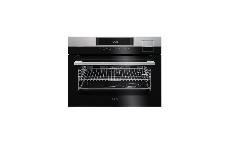 AEG 60cm SteamPro multi-function 25 compact oven, stainless steel KSK792220M