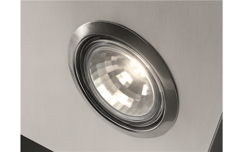 AEG 90cm inclined canopy rangehood, black glass & stainless steel DVK6980HB