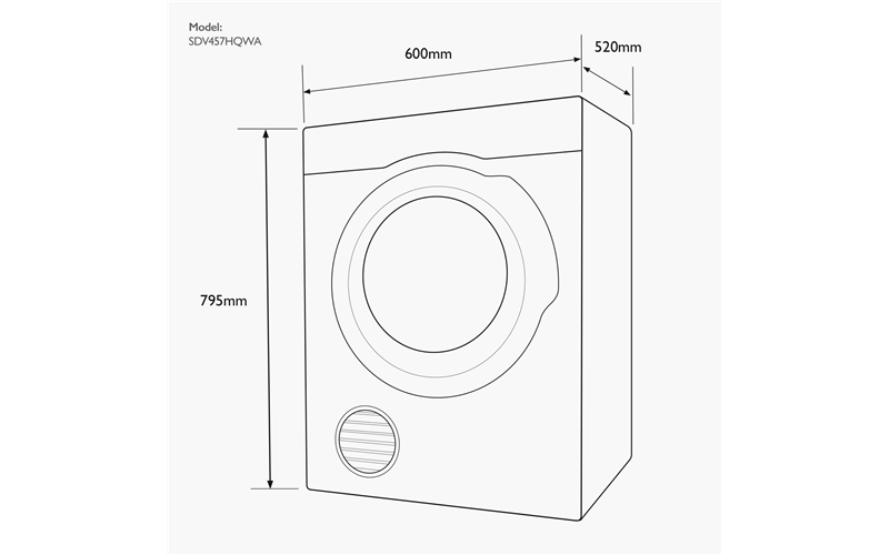 4.5kg vented tumble dryer (SDV457HQWA) Simpson Australia