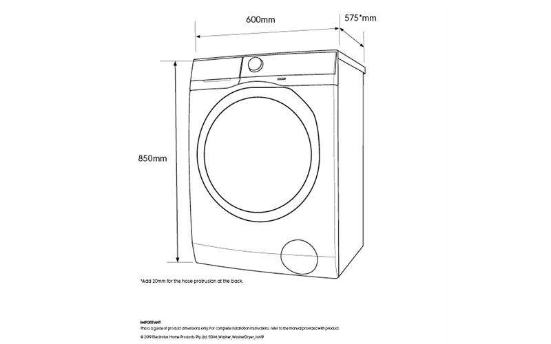 7 5kg 4 5kg Washer Dryer Combo Eww7524adwa Electrolux Australia