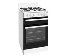 54cm white freestanding cooker