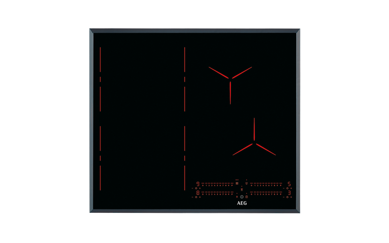 AEG 60cm 4 zone Pure black induction cooktop IPE64571FB
