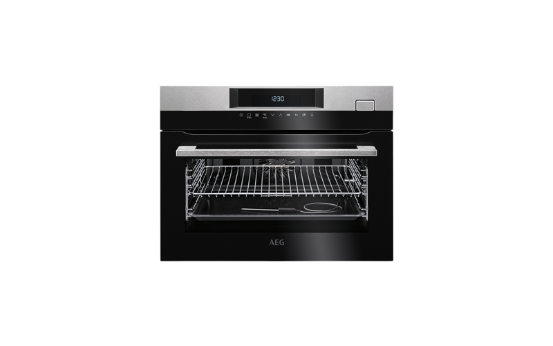 AEG 60cm SteamBoost multi-function 22 compact oven, stainless steel KSK782220M