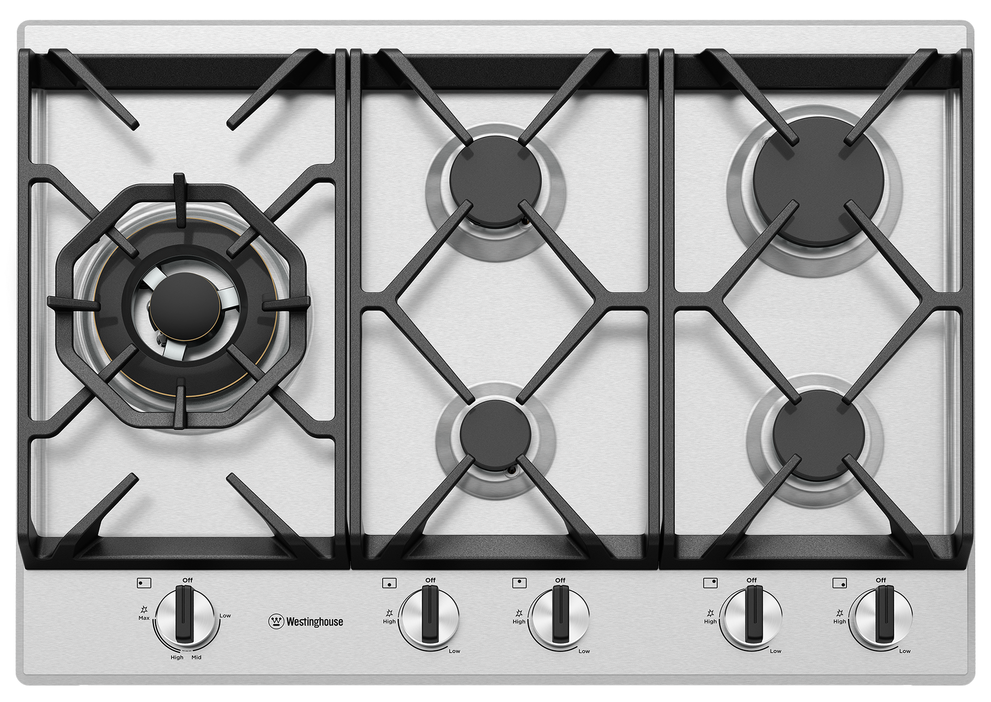 75cm 5 burner stainless steel gas cooktop (WHG758SC) Westinghouse