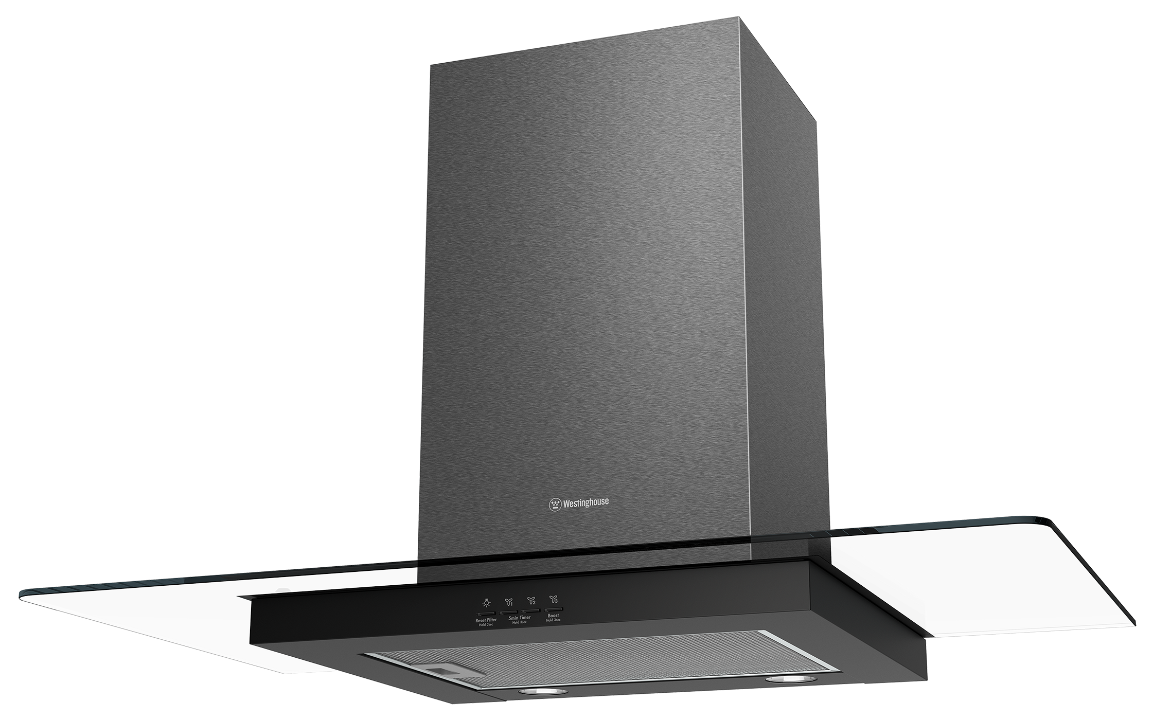 90cm Canopy rangehood, dark stainless steel (WRCG914BC) Westinghouse