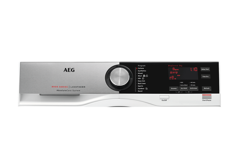 AEG 8kg 8000 series heat pump dryer with SensiDry T8DHC846B