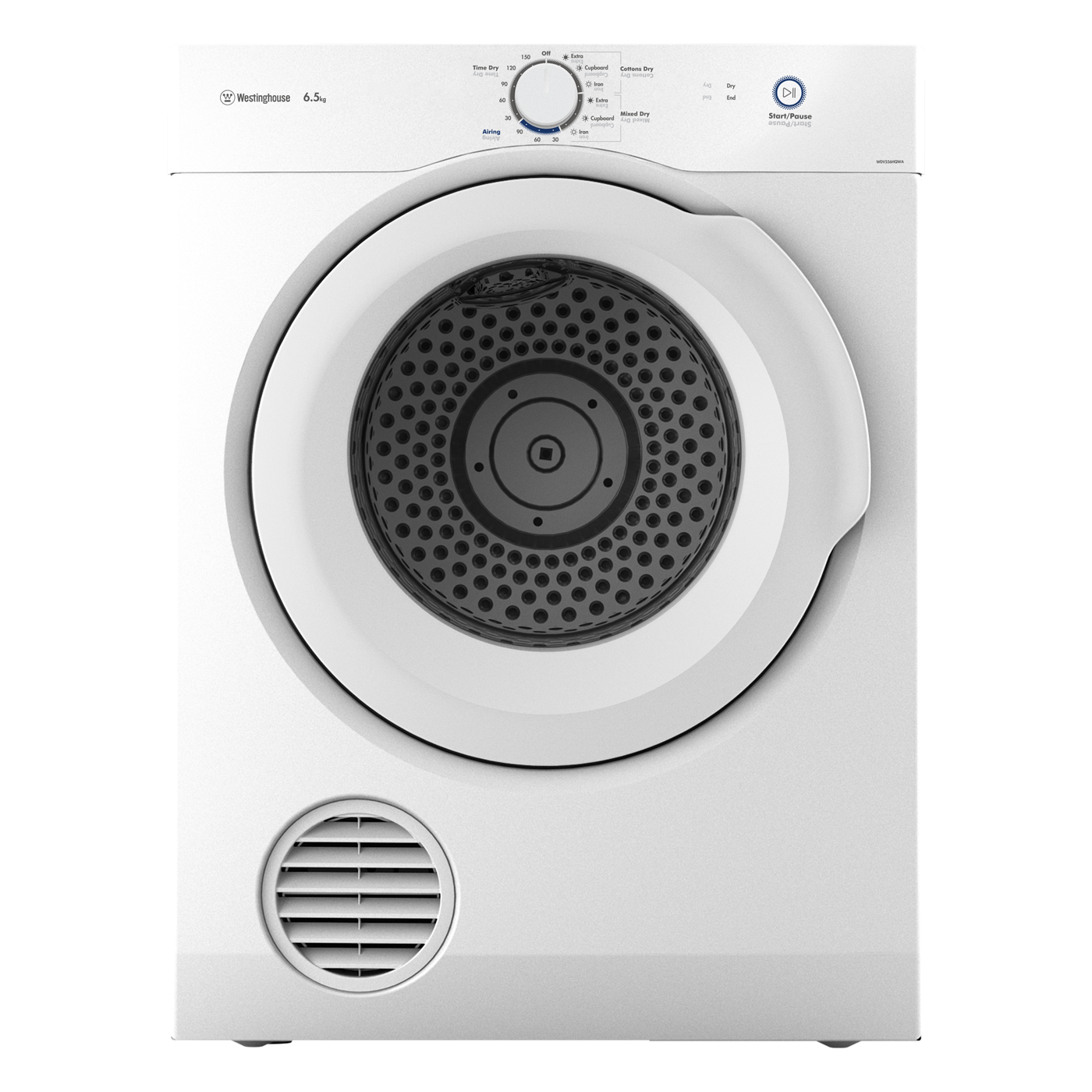 6.5kg vented clothes dryer, SensorDry (WDV656HQWA) Westinghouse New