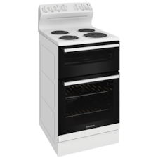54cm freestanding electric oven and coil cooktop, white