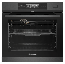 60cm multi-function 17 pyrolytic oven with Steam Assist Cooking, dark stainless steel