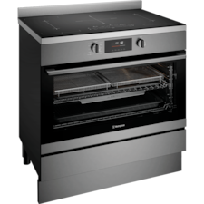 90cm electric freestanding oven with AirFry, dark stainless steel