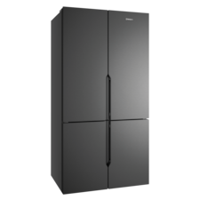 564L Quad Door Fridge - Matte charcoal black