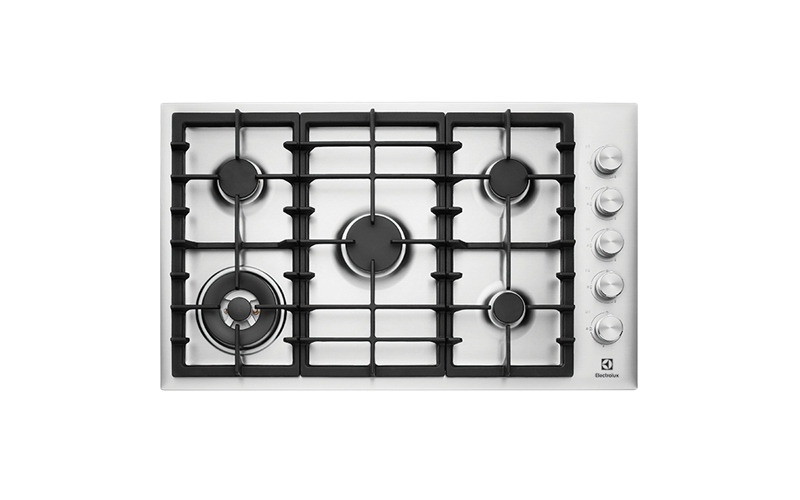 90cm 5 Burner Gas Cooktop With Side Controls Ehg953sa