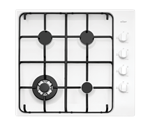 60cm 4 Burner white gas cooktop 